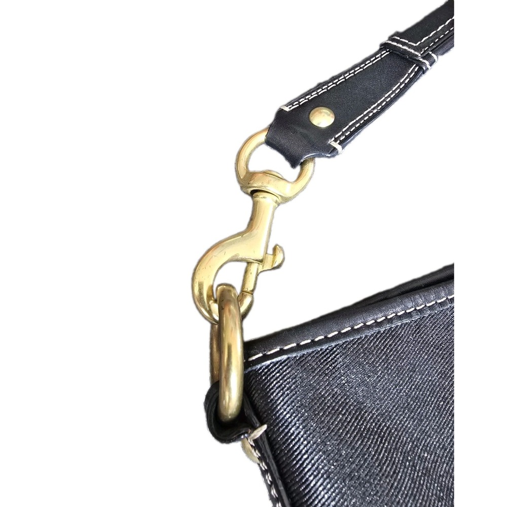 Coach Black 2007 Legacy Signature Monogram Jacquard Shoulder bag Hobo Y2K 11957 - Picture 8 of 10